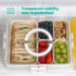 LIVIVO Snack Storage Box - 5 Removable Trays Snap Locks Silicon Seal