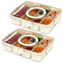LIVIVO Snack Storage Box - 6 Removable Trays Snap Locks Silicon Seal 2 Pack