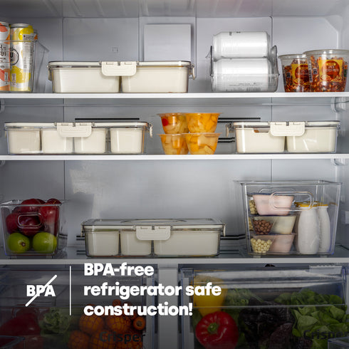 LIVIVO Snack Storage Box - 6 Removable Trays Snap Locks Silicon Seal