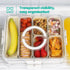 LIVIVO Snack Storage Box - 6 Removable Trays Snap Locks Silicon Seal