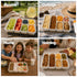 LIVIVO Snack Storage Box - 6 Removable Trays Snap Locks Silicon Seal