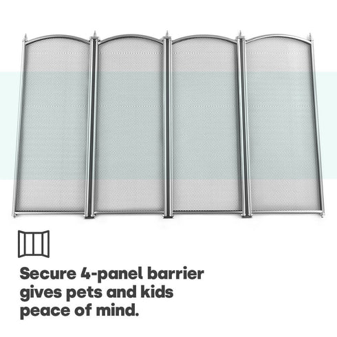4-Panel Nickel Coated Fireguard