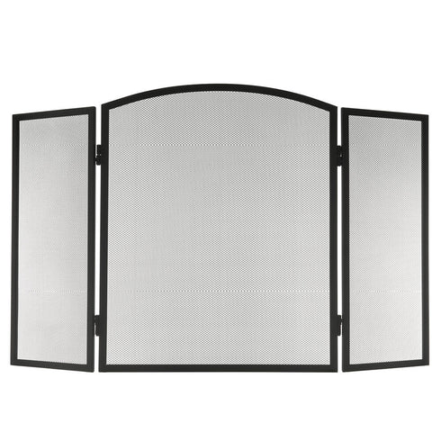 3-Panel Fireguard - Black