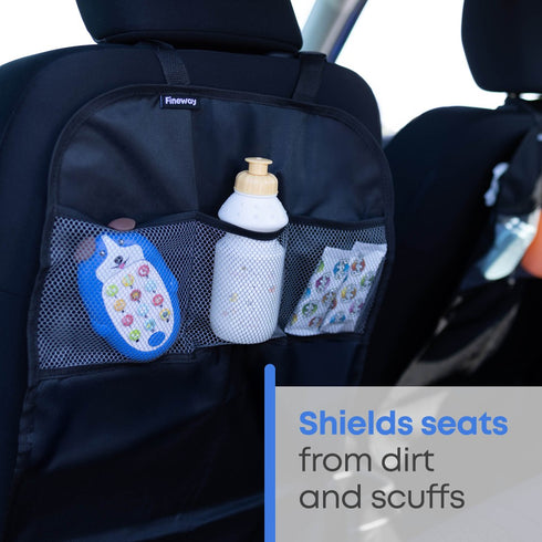 Car Seat Protector Kick Mats Set of 2 - Black