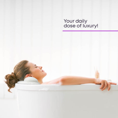 3D Mesh Bath Cushion for Head & Neck - White