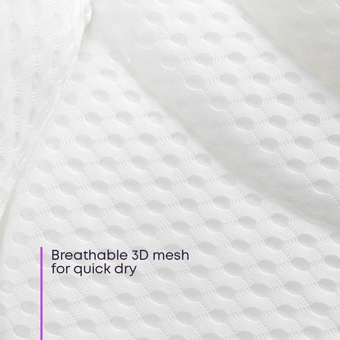 3D Mesh Bath Cushion for Head & Neck - White