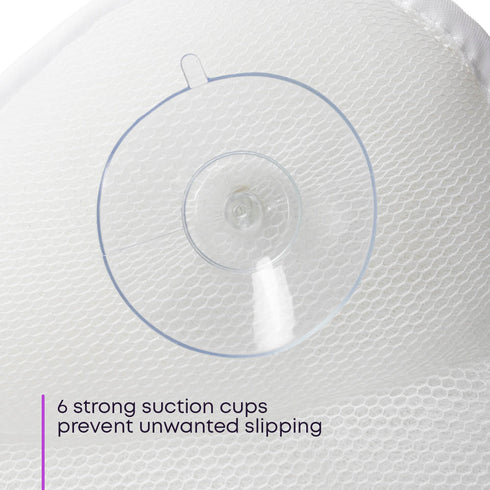 3D Mesh Bath Cushion for Head & Neck - White