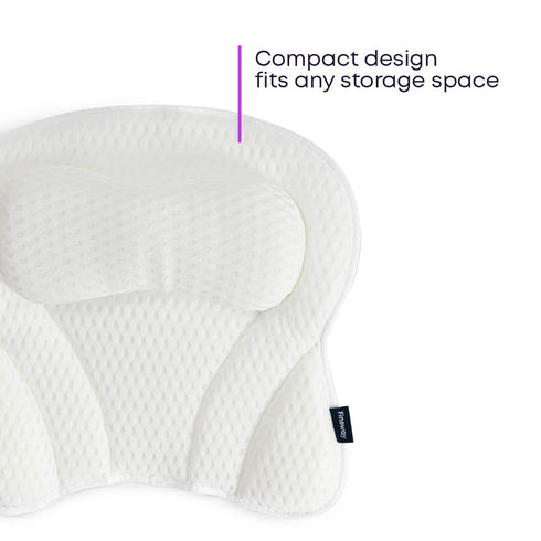 3D Mesh Bath Cushion for Head & Neck - White