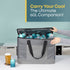 60L Insulated Cooler Bag with Strap - Grey