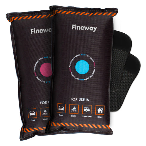 Set of 2 x 1kg Reusable Dehumidifier Bags Moisture Absorber for Car