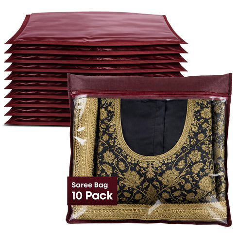 Saree Storage Bags 10 Pack – Maroon
