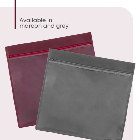 Saree Storage Bags 20 Pack – Clear Zip Organisers Red