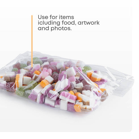 100 Pack Self Seal Cellophane Bags A4 - Clear