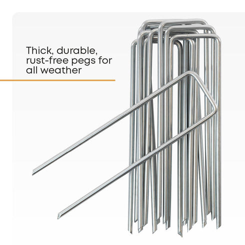 50 Weed Membrane Pegs with Tool