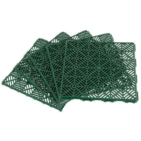 Interlocking Garden Tiles 9 Pack Green