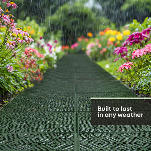Interlocking Garden Tiles 9 Pack Green