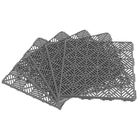 Interlocking Garden Tiles 9 Pack Grey