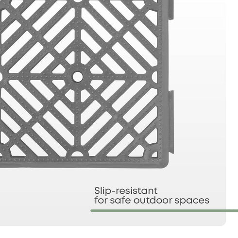 Interlocking Garden Tiles 9 Pack Grey