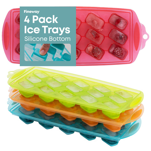Silicone Ice Cube Trays Easy-Release – Set of 4
