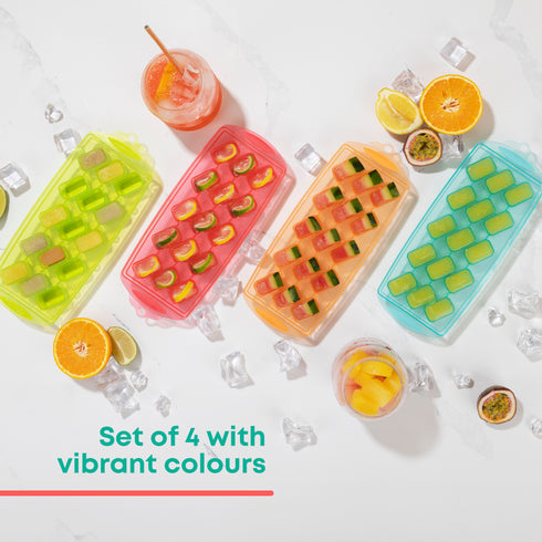Silicone Ice Cube Trays Easy-Release – Set of 4