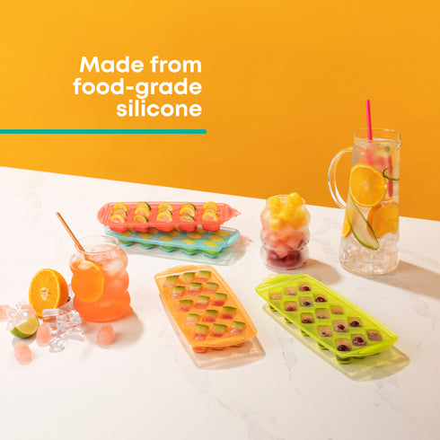 Silicone Ice Cube Trays Easy-Release – Set of 4