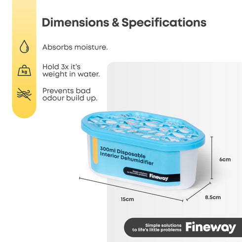 300ml Interior Dehumidifiers Moisture Absorber (Pack of 20)