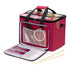 Knitting Crochet Storage Bag with Clear PVC Lid - Maroon