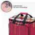 Knitting Crochet Storage Bag with Clear PVC Lid - Maroon