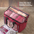 Knitting Crochet Storage Bag with Clear PVC Lid - Maroon