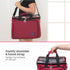 Knitting Crochet Storage Bag with Clear PVC Lid - Maroon