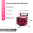 Knitting Crochet Storage Bag with Clear PVC Lid - Maroon