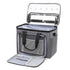 Knitting Crochet Storage Bag with Clear PVC Lid - Grey