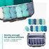 Knitting Crochet Storage Bag with Clear PVC Lid - Grey