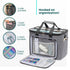 Knitting Crochet Storage Bag with Clear PVC Lid - Grey