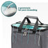 Knitting Crochet Storage Bag with Clear PVC Lid - Grey