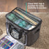 Knitting Crochet Storage Bag with Clear PVC Lid - Grey