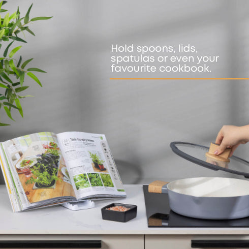 Compact Kitchen Lid Stand with Non-Slip Base