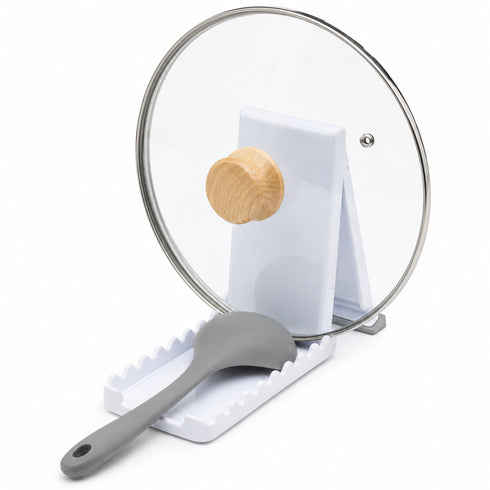 Compact Kitchen Lid Stand with Non-Slip Base