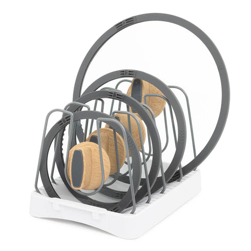 Kitchen Pan Lid Holder Organiser with Adjustable Dividers
