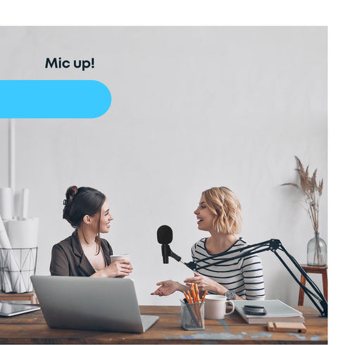 Adjustable Gaming & Podcast Mic Boom Arm - Black