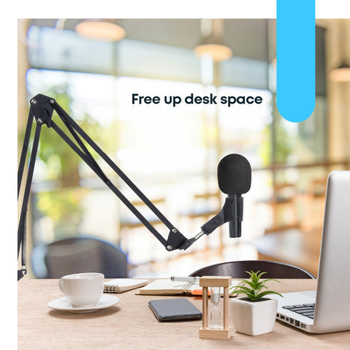 Adjustable Gaming & Podcast Mic Boom Arm - Black
