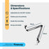 Adjustable Gaming & Podcast Mic Boom Arm - Black