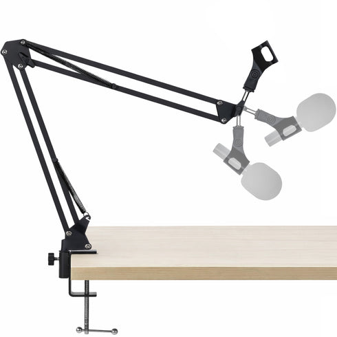 Adjustable Gaming & Podcast Mic Boom Arm - Black