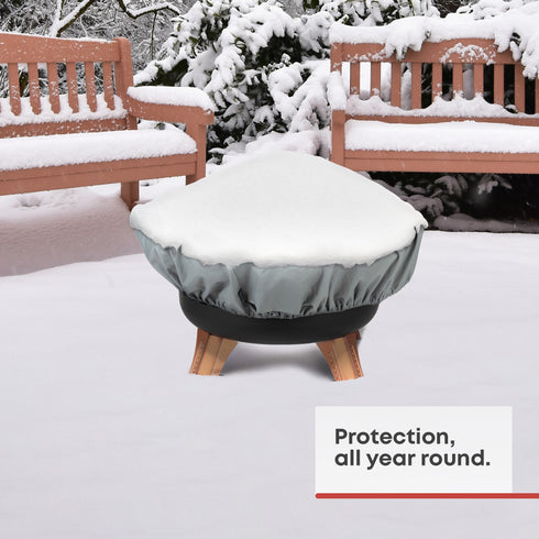 Round Fire Pit Cover - Grey
