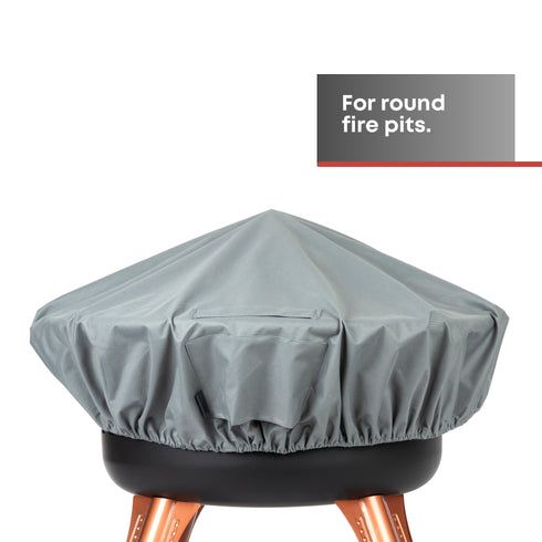 Round Fire Pit Cover - Grey