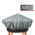 Round Fire Pit Cover - Grey