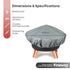 Round Fire Pit Cover - Grey