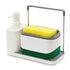 3-in-1 Soap Dispenser with Sponge Holder – White