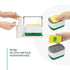 3-in-1 Soap Dispenser with Sponge Holder – White