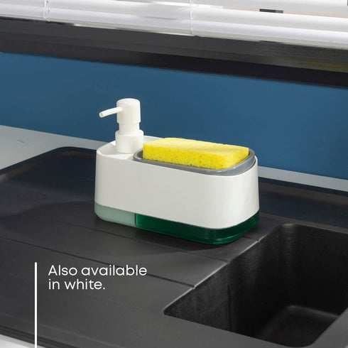 2-in-1 Soap Dispenser with Sponge Holder – Black